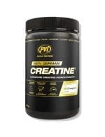 Envase de Creatina Creapure PVL Gold Series de 410 g y sello Creapure certificado