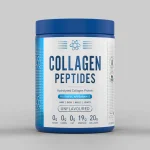 envase de Collagen Peptides Applied Nutrition 300 g, suplemento de colágeno hidrolizado en polvo, envase blanco con detalles en azul