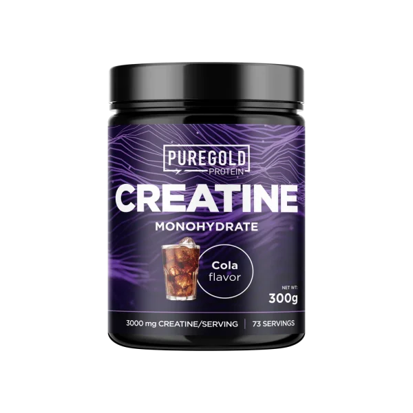 Envase de Creatina Monohidrato Pure Gold, suplemento deportivo en polvo con fórmula micronizada, 300g.