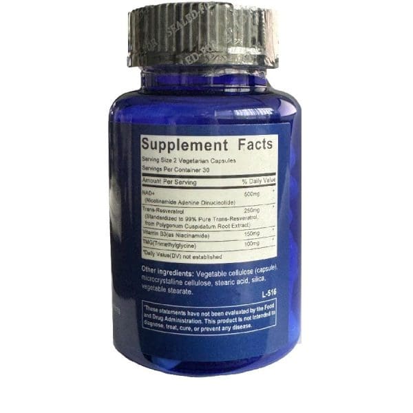 Información nutricional NAD 120 cápsulas