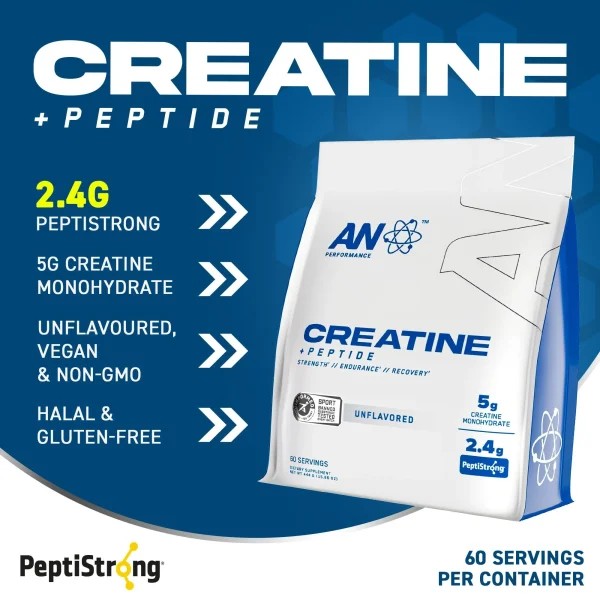 Creatina péptidos AN Performance 60s servicios suplemento deportivo