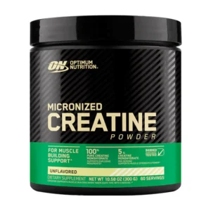 Creatina Monohidratada Micronizada Optimum Nutrition 300g en polvo sin sabor, suplemento para fuerza y rendimiento físico